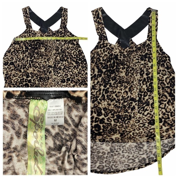 SPOILED Strappy High Low Leopard Print Tank Top - Picture 10 of 11